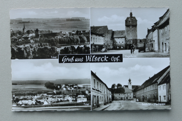 AK Gruss aus Vilseck / 1930-1950 / Mehrbildkarte / Vogelturm / Schlicht Marktplatz / Strassenansicht
